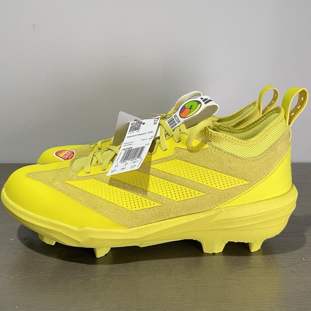 Adidas Mens 10.5 Cleats NEW Baseball Adizero Impact TPU 2.0 BSB SOMOS Yellow